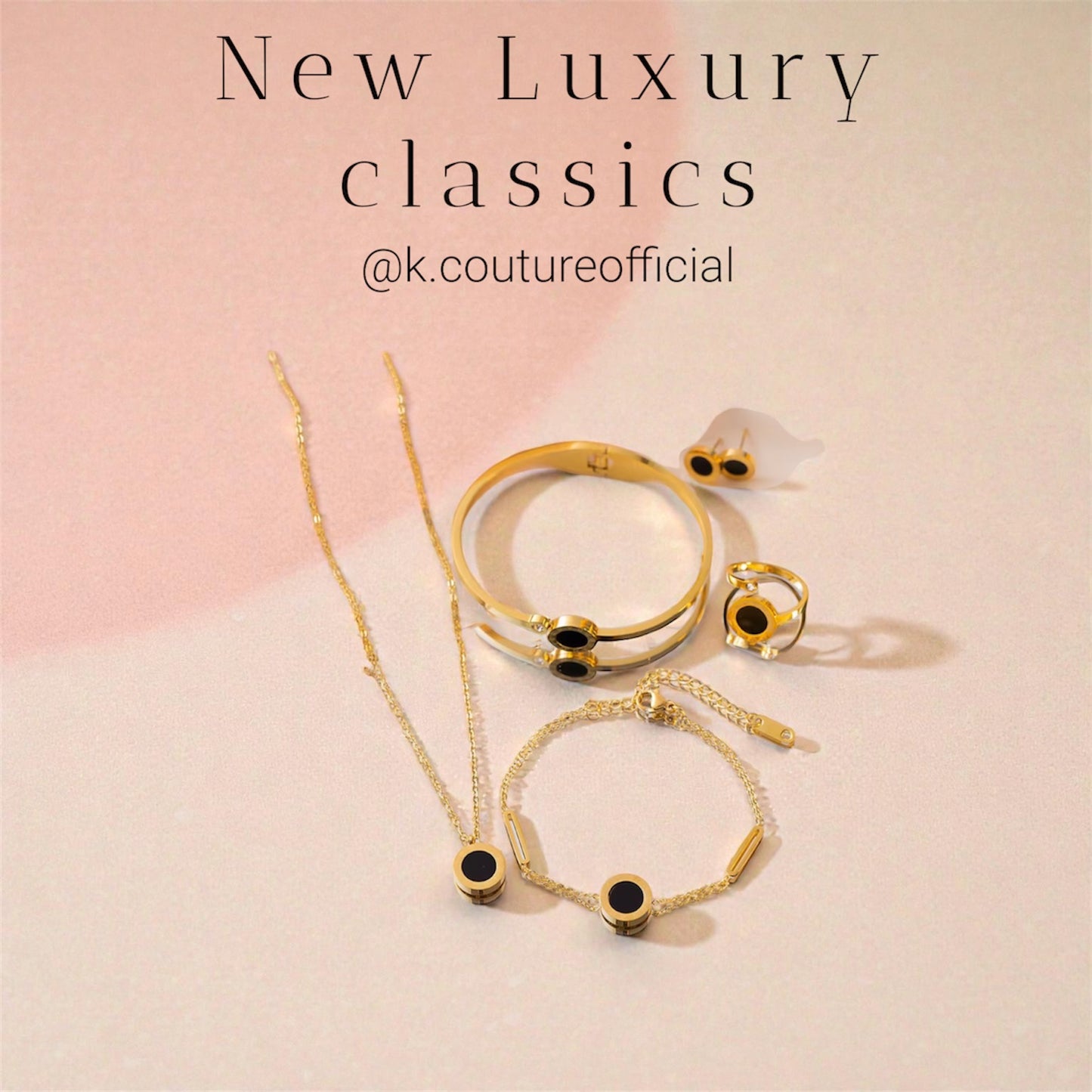 Luxury collection black Roman pendant